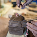 Patricia Shone in her studio 2018